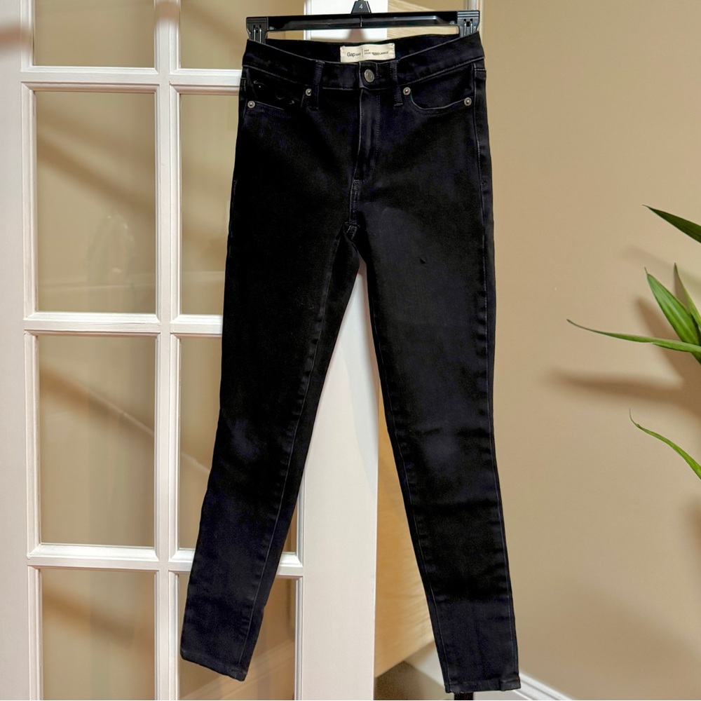 Gap 1969 Black True Skinny Ankle Jeans for Women